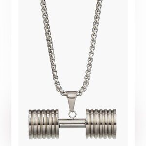 Eye  Candy Arnold Dumbell Pendant Necklace